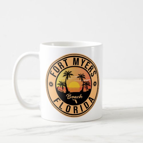 Fort Myers Florida Beach _ Retro vintage Souvenir Coffee Mug