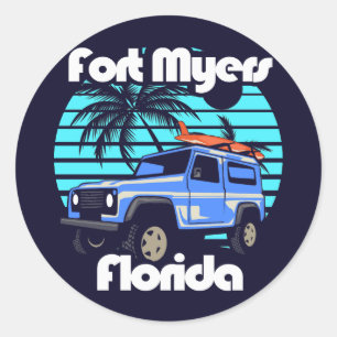 Fort Myers Florida Classic Round Sticker