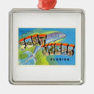 Fort Myers Florida FL Old Vintage Travel Souvenir Metal Ornament