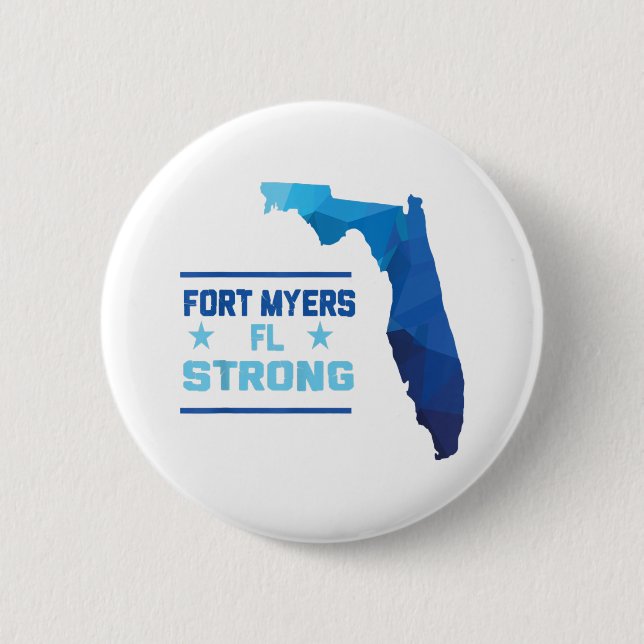 Fort Myers Florida Strong Button (Front)