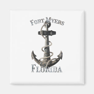 Fort Myers Florida Vacation Nautical Anchor Sailin Magnet