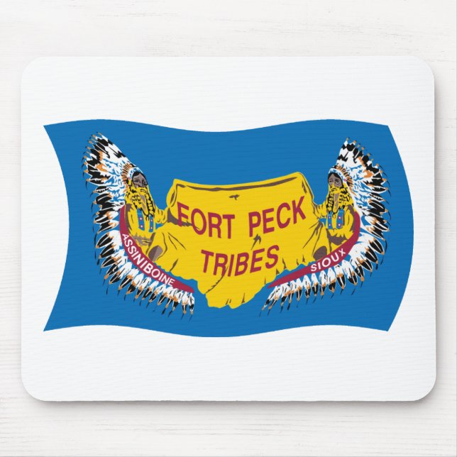 Fort Peck Assiniboine Flag Mousepad (Front)