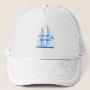 Fort Pierce Coastal Nautical Sailing Sailor Trucker Hat