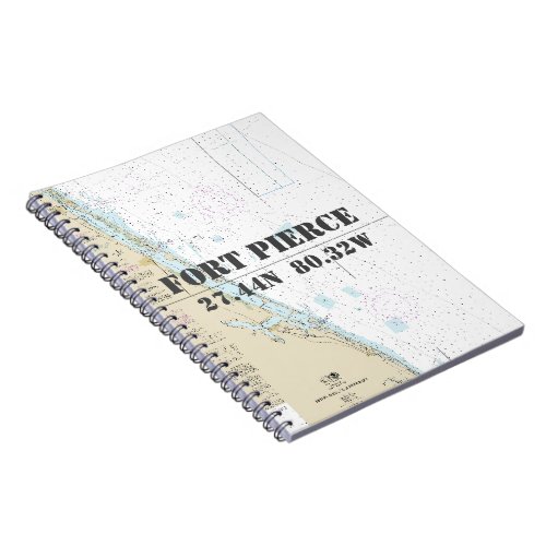 Fort Pierce FL Latitude Longitude Nautical Chart Notebook