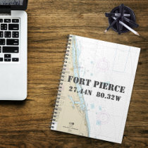 Fort Pierce FL Latitude Longitude Nautical Chart Notebook