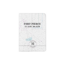 Fort Pierce Monogram Nautical Chart Passport Holder