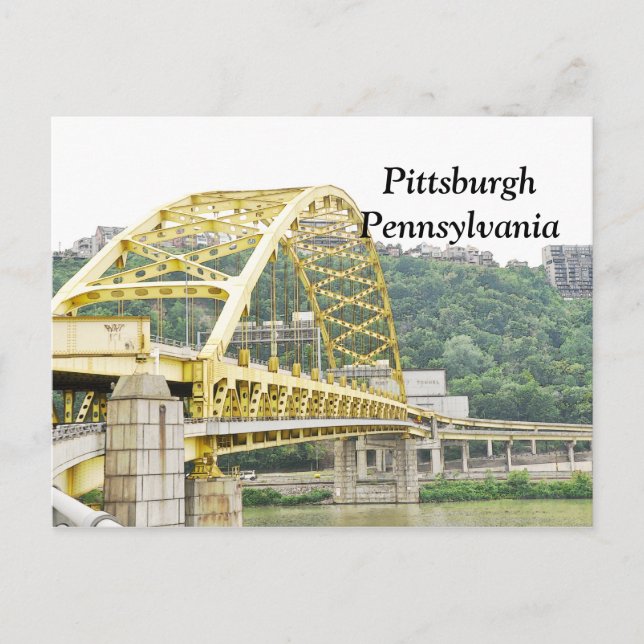 Fort Pitt Bridge in Pittsburgh Pennsylvania Postcard (Front)