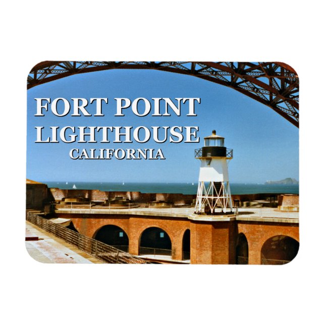 Fort Point Lighthouse, California Flex Magnet (Horizontal)