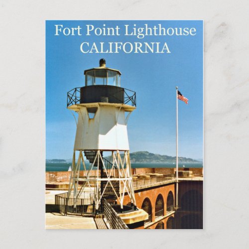 Fort Point Lighthouse California Postcard