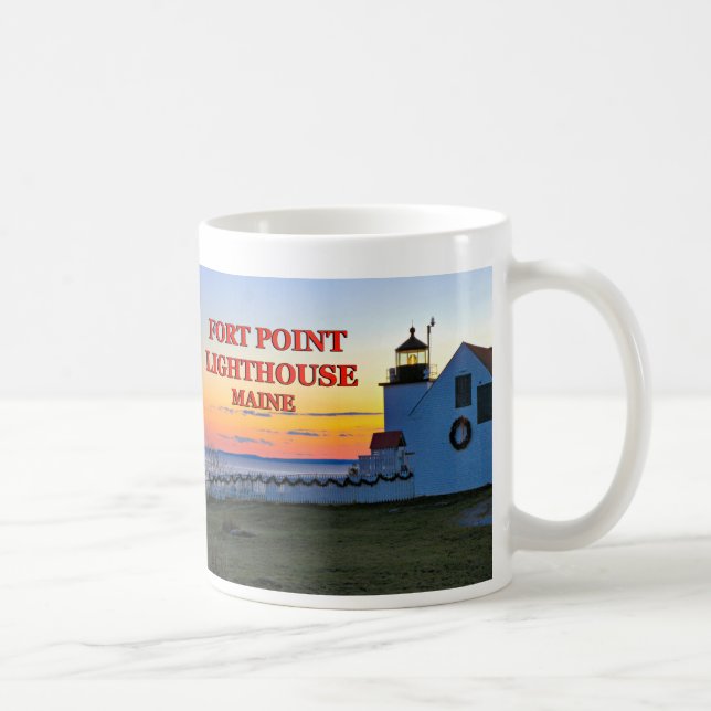 Fort Point Lighthouse, Maine Mug (Right)