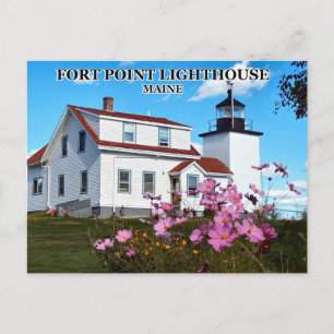 Fort Point Lighthouse, Maine postcard