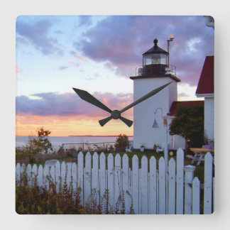 Fort Point Lighthouse, Maine Square Clock