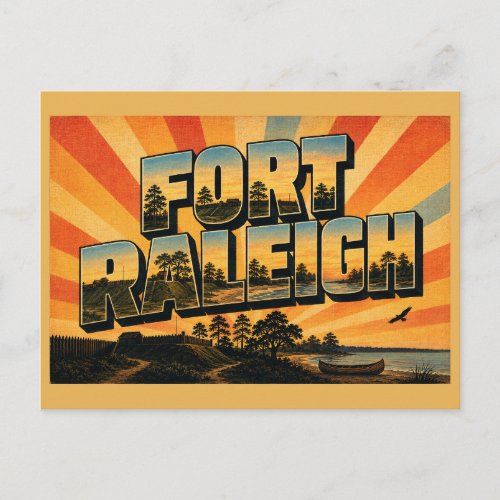 Fort Raleigh North Carolina Maritime Forest Sound Postcard