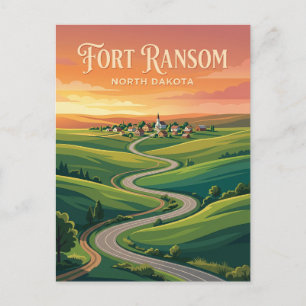 Fort Ransom USA Postcard