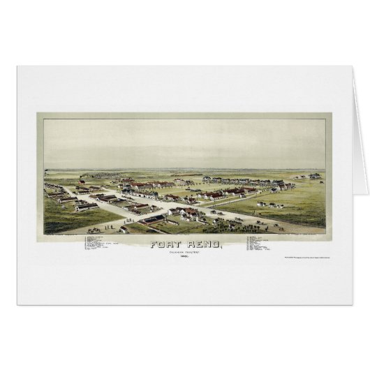 Fort Reno, OK Panoramic Map - 1891 Cards (Front Horizontal)