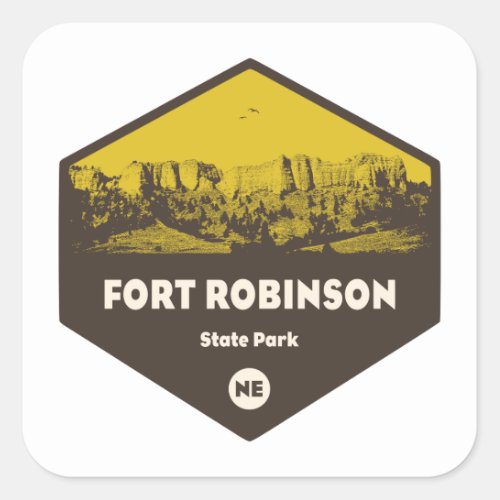 Fort Robinson State Park Nebraska Square Sticker