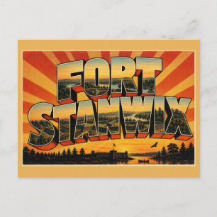 Fort Stanwix New York Star Fort River Art Postcard