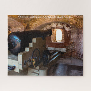 Fort Sumter South Carolina. Christmas Greetings Jigsaw Puzzle
