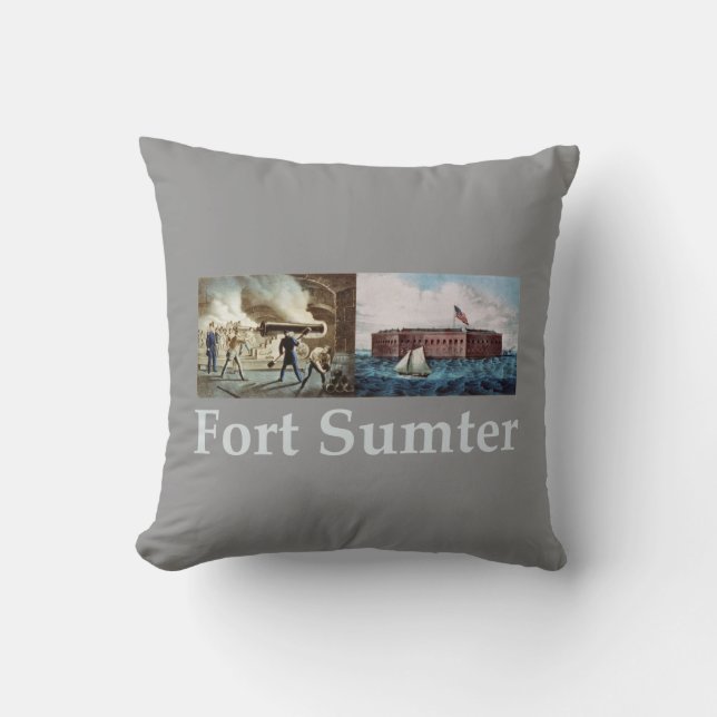 Fort Sumter Throw Pillow (Front)