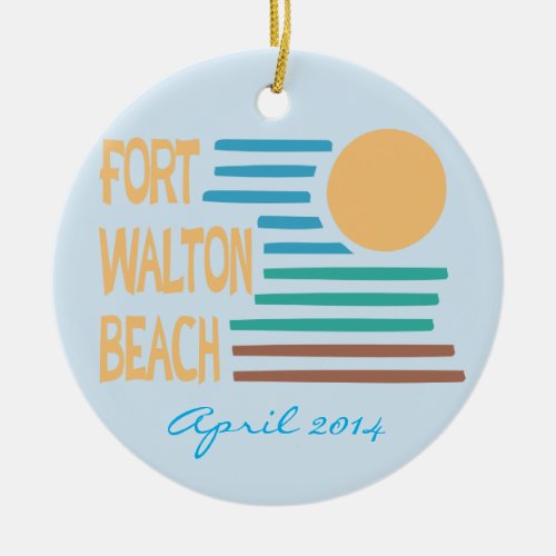 Fort Walton Beach custom date ornament