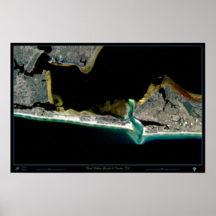 Fort Walton Beach & Destin, Florida satellite post Poster