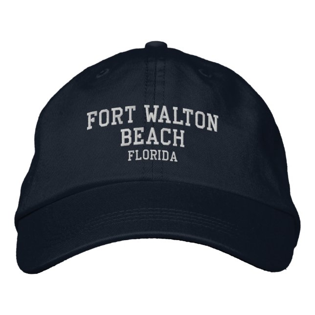 Fort Walton Beach Florida Embroidered Baseball Hat (Front)