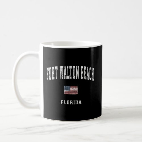 Fort Walton Beach Florida Fl Vintage American Flag Coffee Mug