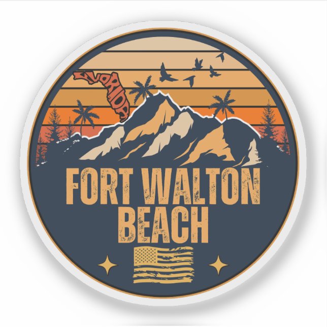 Fort Walton Beach, Florida  Sticker (Front)