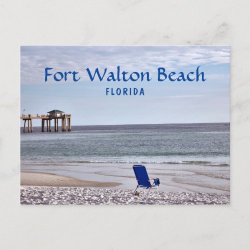 Fort Walton Beach Florida with pier Postcard