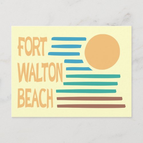 Fort Walton Beach geometric design Postcard