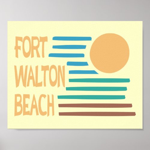 Fort Walton Beach geometric design Poster