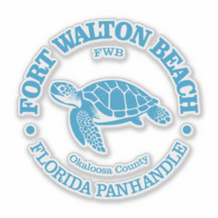 Fort Walton Beach (sea turtle) Sticker