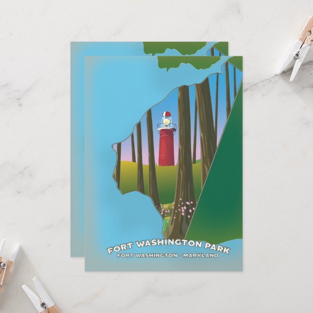 Fort Washington Park Maryland map (Front/Back In Situ)