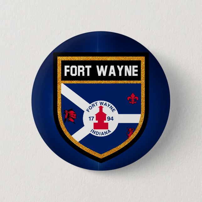 Fort Wayne Flag Button (Front)