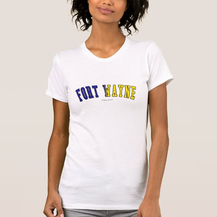 Fort Wayne in Indiana State Flag Colors T-shirt