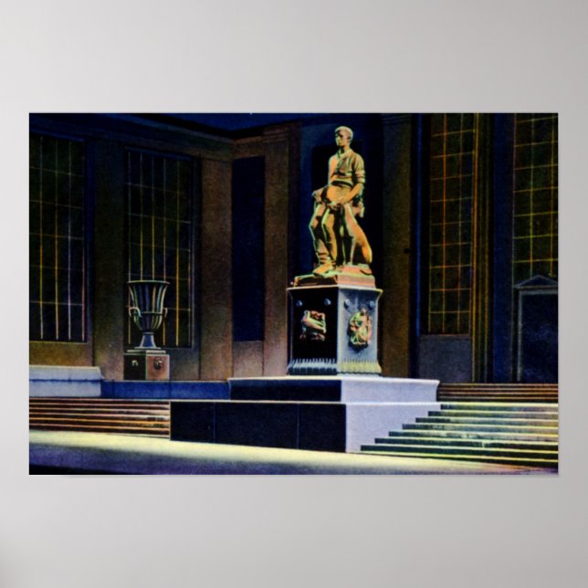 Fort Wayne Indiana Abe Lincoln Statue Poster (Front)