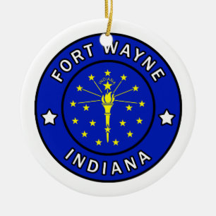 Fort Wayne Indiana Ceramic Ornament