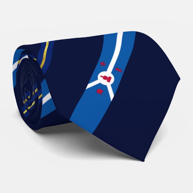 Fort Wayne (Indiana) city flag Neck Tie (Rolled)