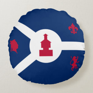 Fort Wayne (Indiana) City flag Round Pillow