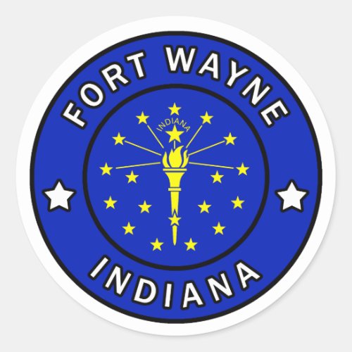 Fort Wayne Indiana Classic Round Sticker
