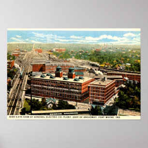 Fort Wayne, Indiana Electric Plant 1930 Poster