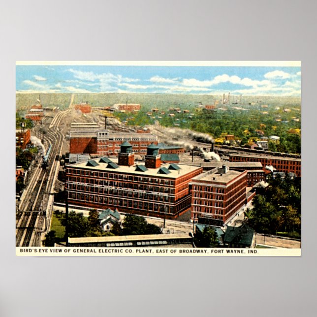 Fort Wayne, Indiana Electric Plant 1930 Poster (Front)