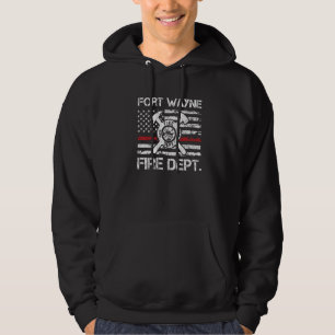 Fort Wayne Indiana Fire Department Thin Red Line F Hoodie