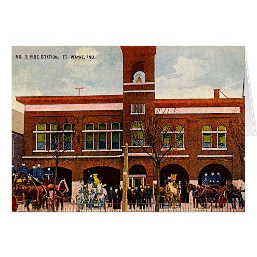 Fort Wayne, Indiana Fire Station 2 1915 Cards (Front Horizontal)