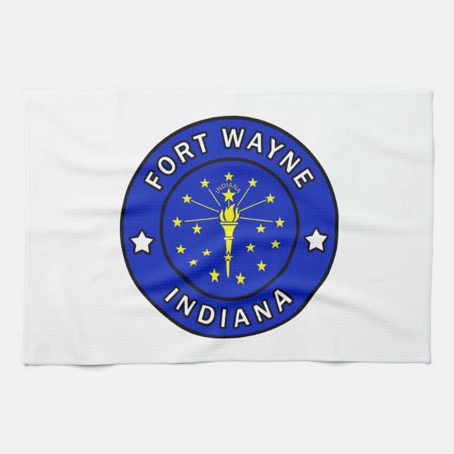 Fort Wayne Indiana Kitchen Towel (Horizontal)