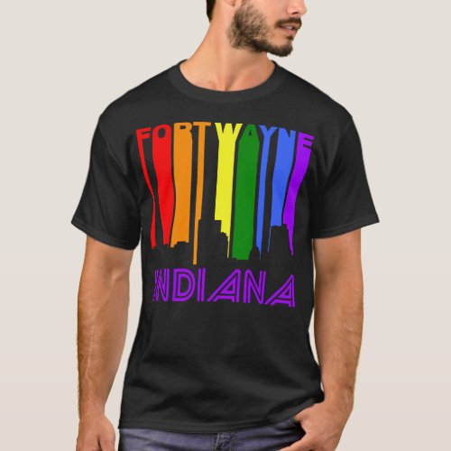 Fort Wayne Indiana Lgbtq Gay Pride Rainbow T_Shirt