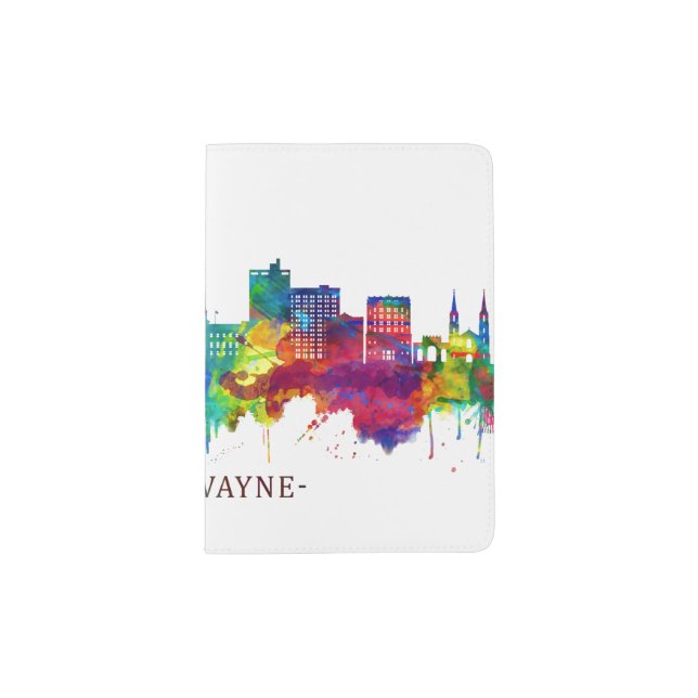 Fort Wayne Indiana Skyline Passport Holder (Front)
