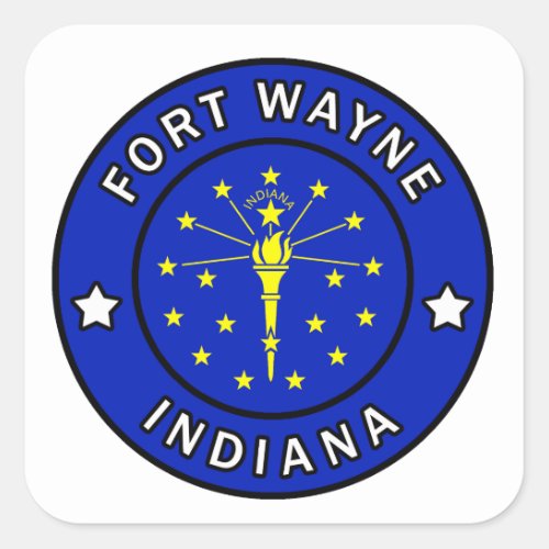 Fort Wayne Indiana Square Sticker