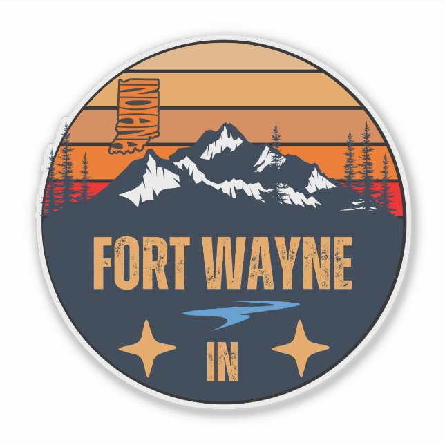 Fort Wayne, Indiana Sticker (Front)