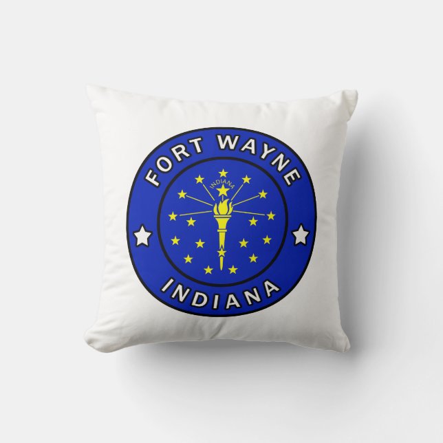 Fort Wayne Indiana Throw Pillow (Front)